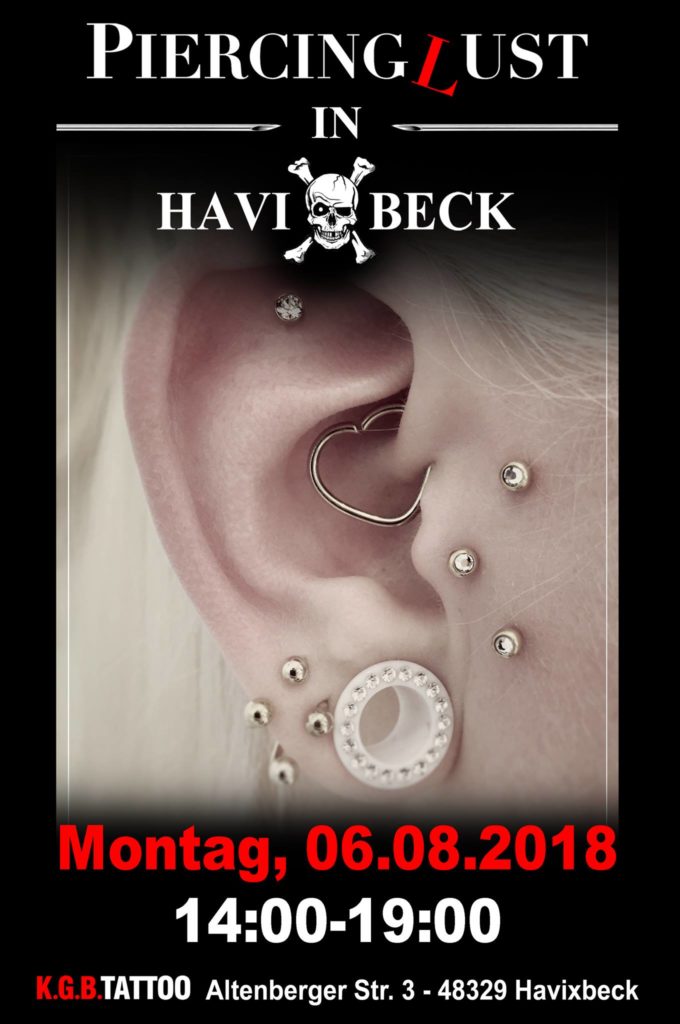 Montag ist Sanny wieder da! 
 GET PIERCED!!